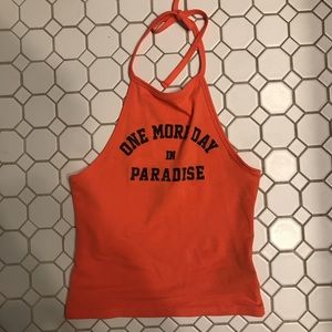 Orange crop top
